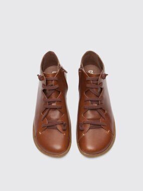 CAMPER Peu Brown Ankle Leather Boots Wide Toe Barefoot EU 38 / US 7.5 $200